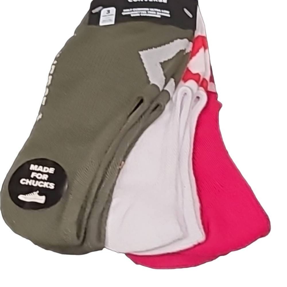 Converse Patch Logo Half Cushion Ultra Low 3PK Socks